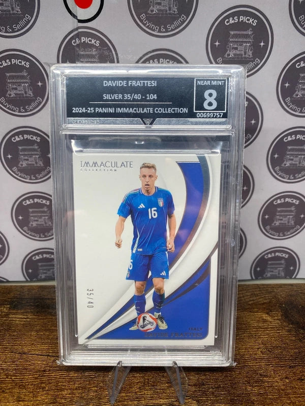 Davide Frattesi Panini Immaculate Card /40 slab get graded Italy