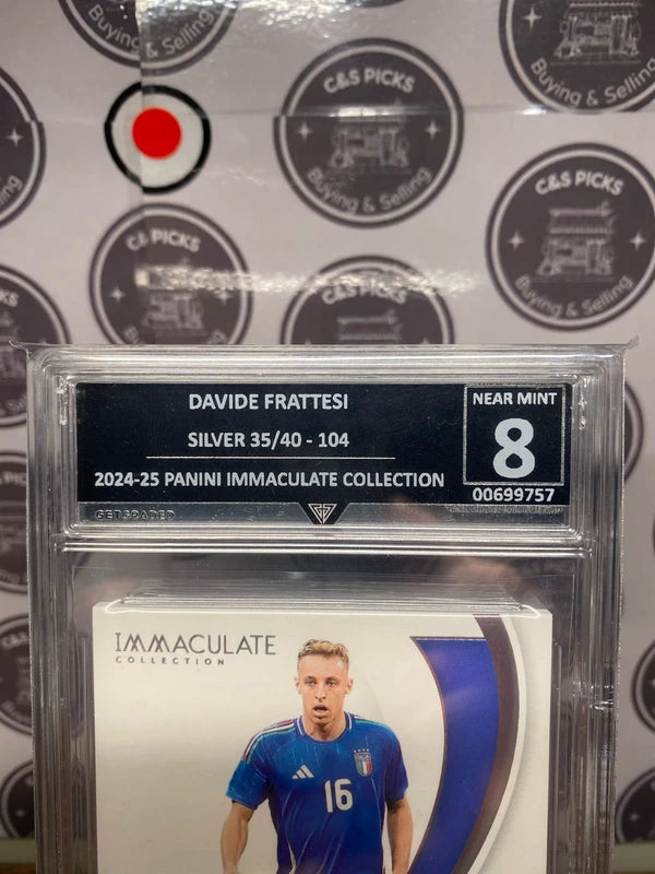 Davide Frattesi Panini Immaculate Card /40 slab get graded Italy