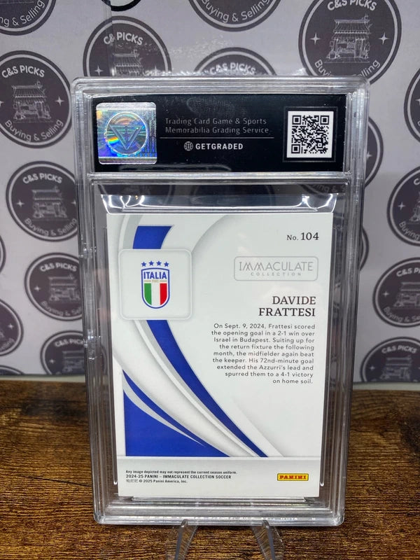 Davide Frattesi Panini Immaculate Card /40 slab get graded Italy
