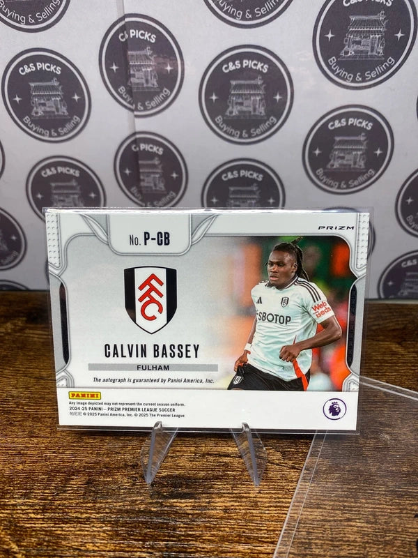 2024-25 Prizm EPL Calvin Bassey Penmanship Auto Choice Fulham