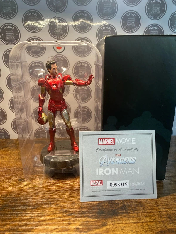 Iron Man Marvel Movie Collection the Avengers Figure Box & COA Eaglemoss