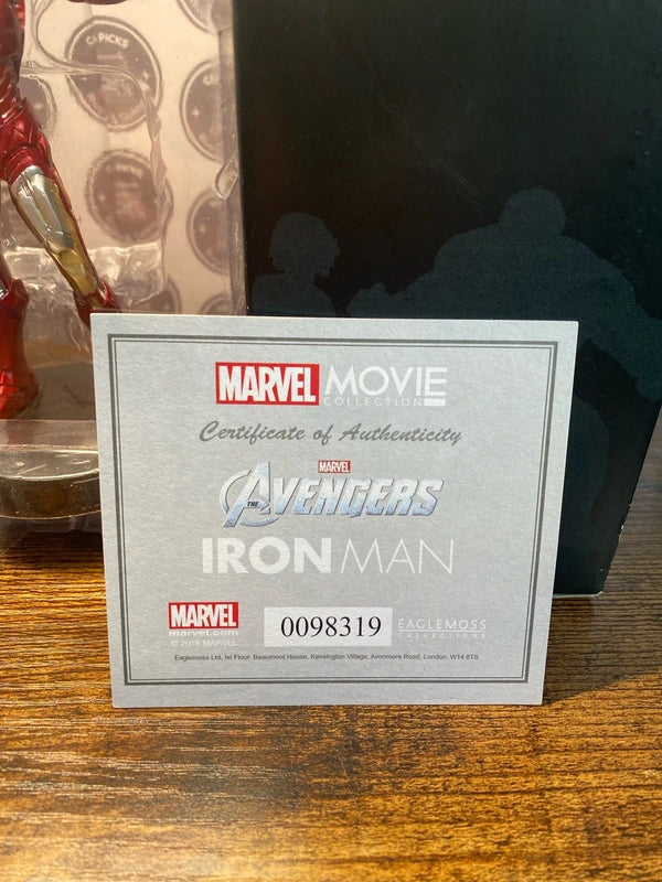 Iron Man Marvel Movie Collection the Avengers Figure Box & COA Eaglemoss
