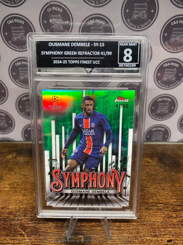 Ousmane Dembele symphony green refractor topps finest /99