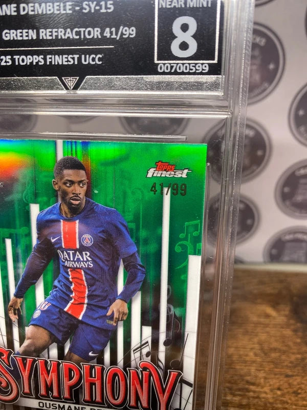 Ousmane Dembele symphony green refractor topps finest /99