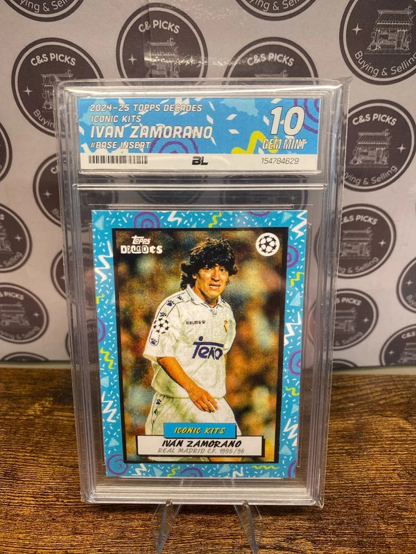 Topps Decades Real Madrid Ivan Zamorano slab gem mint 10