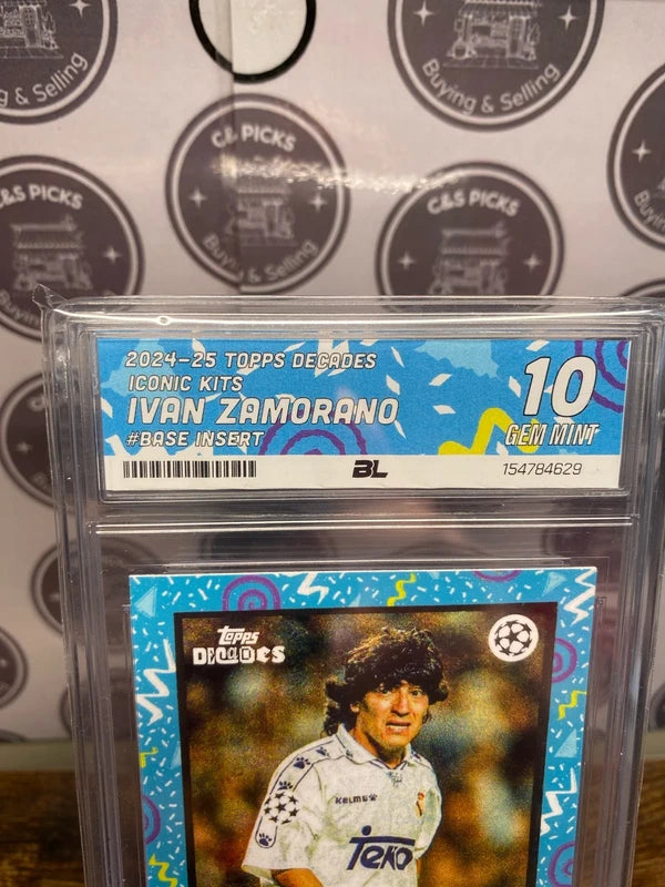 Topps Decades Real Madrid Ivan Zamorano slab gem mint 10