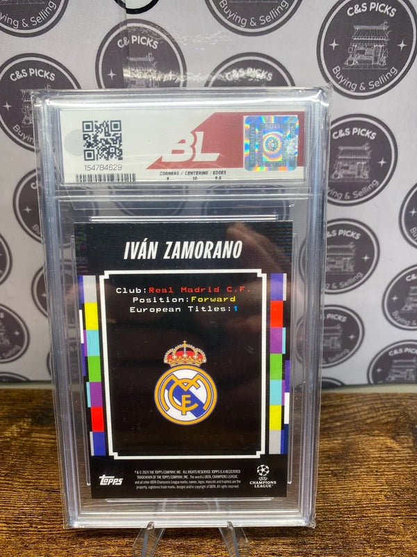 Topps Decades Real Madrid Ivan Zamorano slab gem mint 10