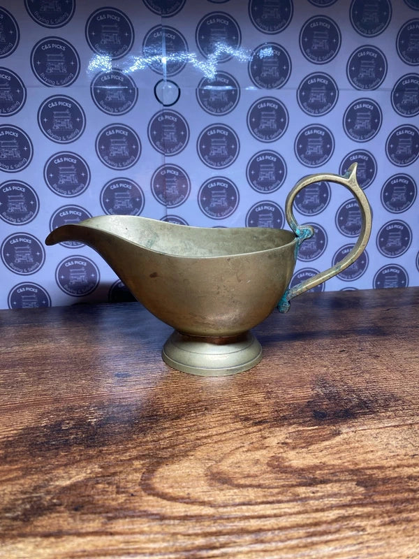 Vintage antique brass gravy boat / magic lamp fantasy vibe