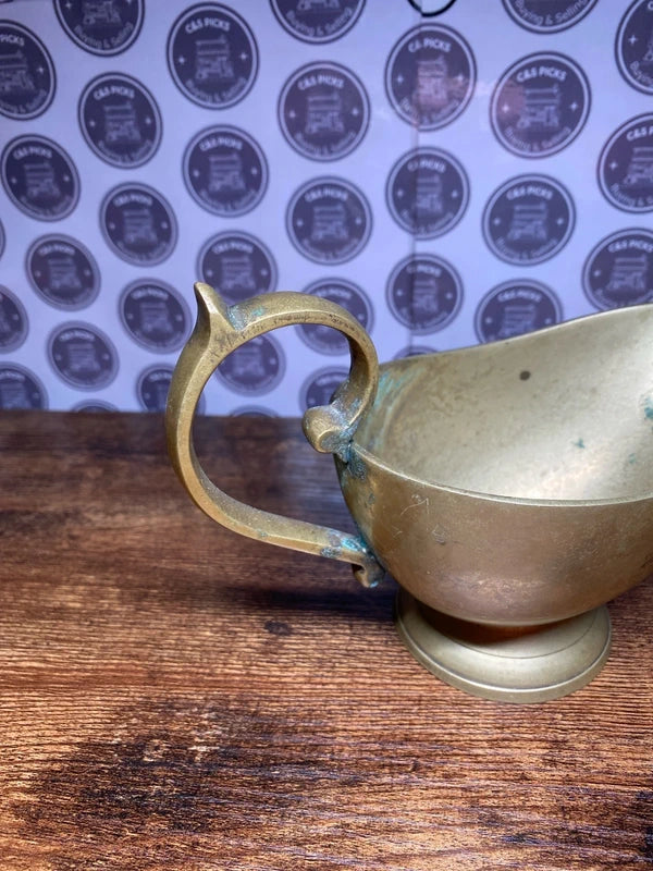 Vintage antique brass gravy boat / magic lamp fantasy vibe