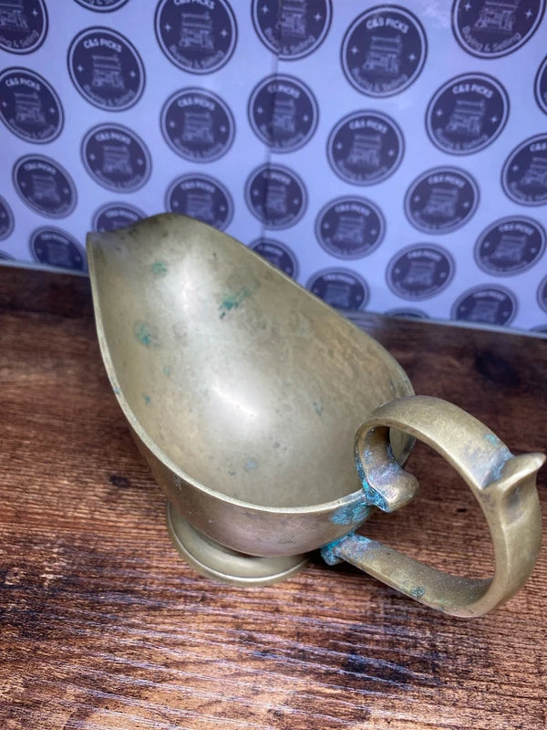 Vintage antique brass gravy boat / magic lamp fantasy vibe