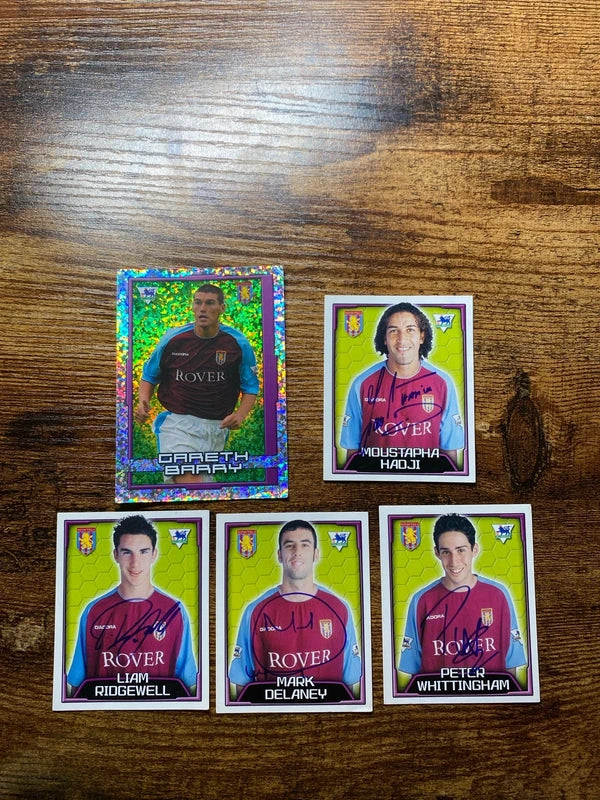 Merlin 2004 sticker card Aston Villa bundle collectible vintage auto