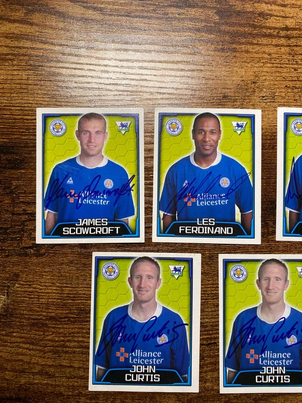 Merlin 2004 sticker bundle Leicester City auto cards collectible