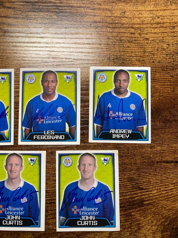 Merlin 2004 sticker bundle Leicester City auto cards collectible