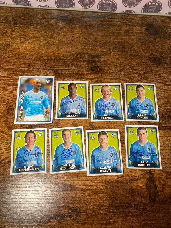 Merlin Manchester City 2004 sticker autograph cards collectible bundle
