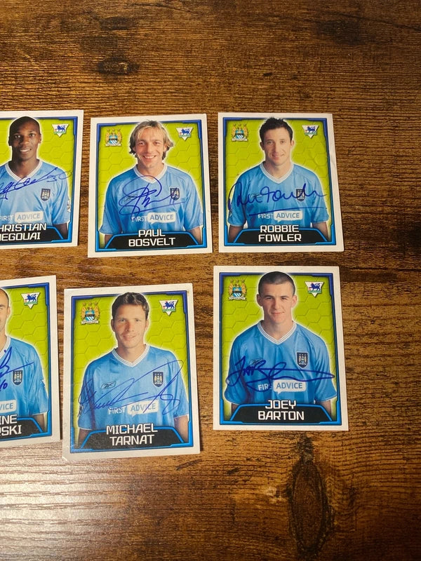 Merlin Manchester City 2004 sticker autograph cards collectible bundle