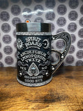 Spirit Board Ouija Style Tankard Mug Gothic Skull Sun Moon Occult Barware Collectible