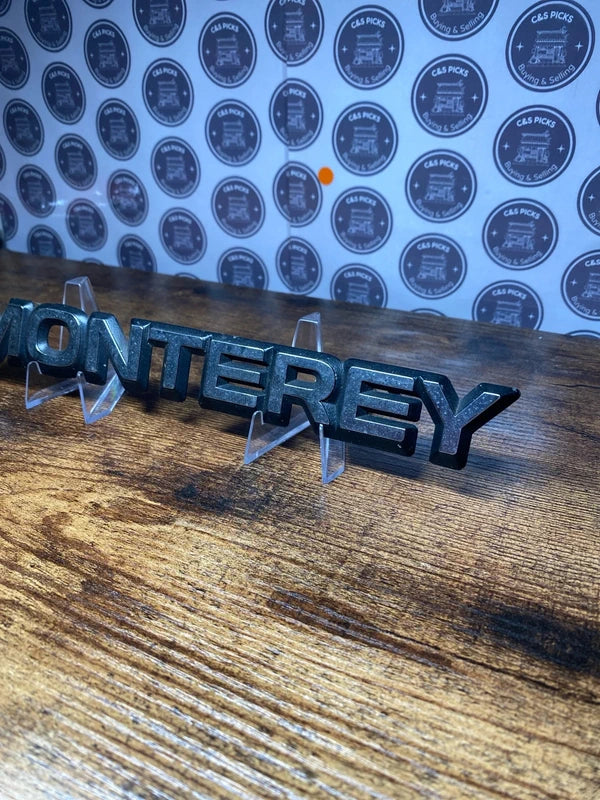 Collectible Opel Monterey car badge emblem logo script mancave decor