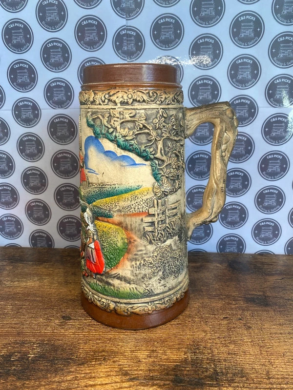 Vintage German Ceramic Beer Stein - Decorative Collectible Mug