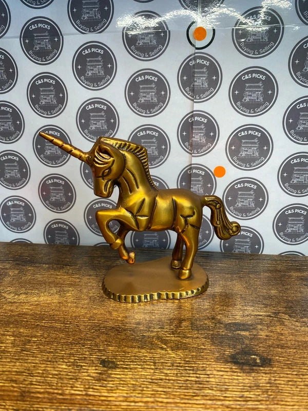 Brass metal unicorn magical fantasy sculpture figurine home decor