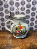 Royal Tettau Beer Stien & Lid, Original-Modell Alt-Tettau, Pewter Mount, Germany