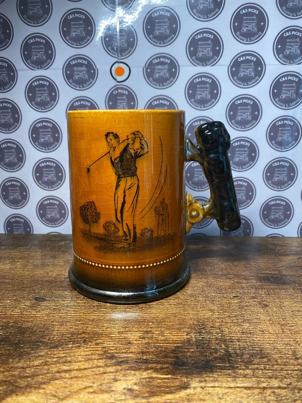 Vintage 1950s Royal Bradwell Arthur Wood antique collectible Golf Tankard Brewerania