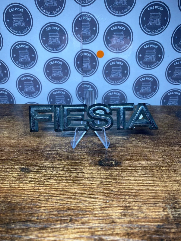 Ford Fiesta car badge emblem logo script lettering collectible
