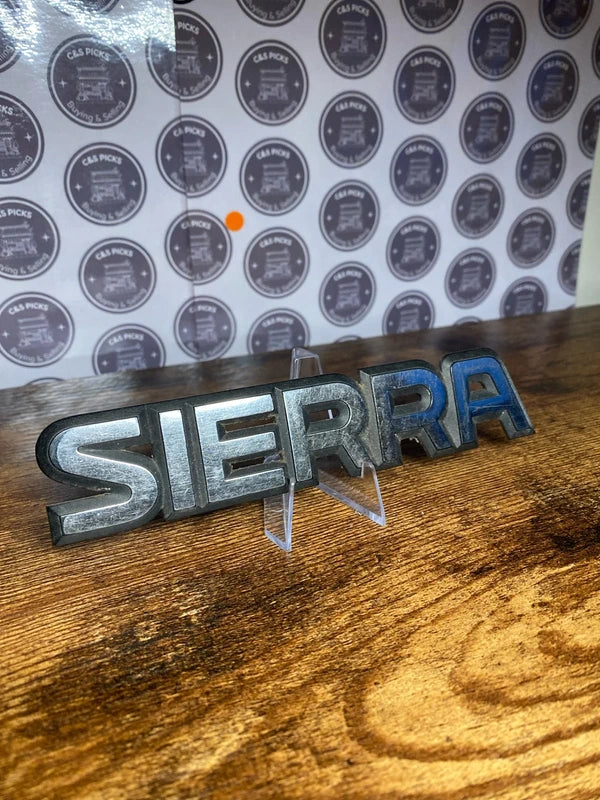 Ford Sierra car badge emblem logo script lettering collectible