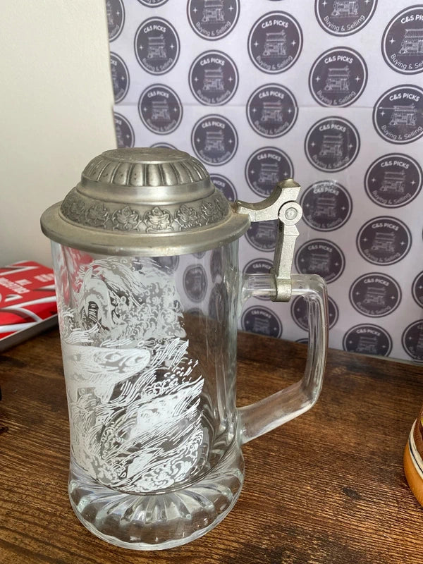 Bundle of vintage different steins tankards German collectible antique joblot