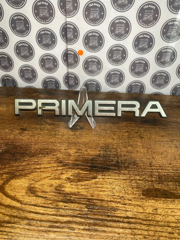 Nissan Primera car badge emblem logo script collectible metal badge