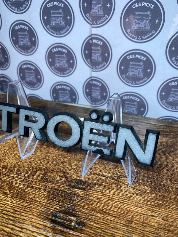 Citroen car badge emblem logo lettering collectible