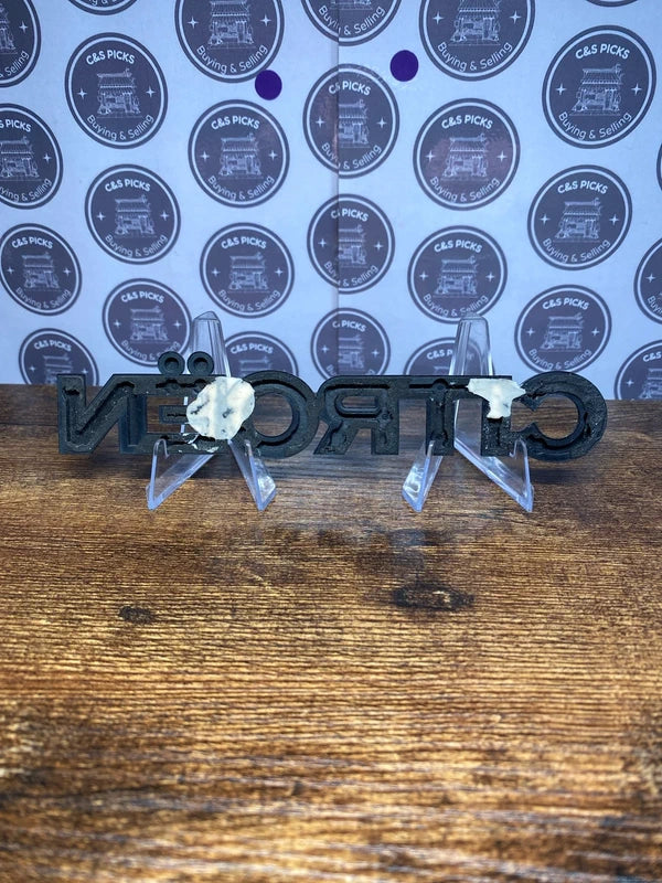 Citroen car badge emblem logo lettering collectible