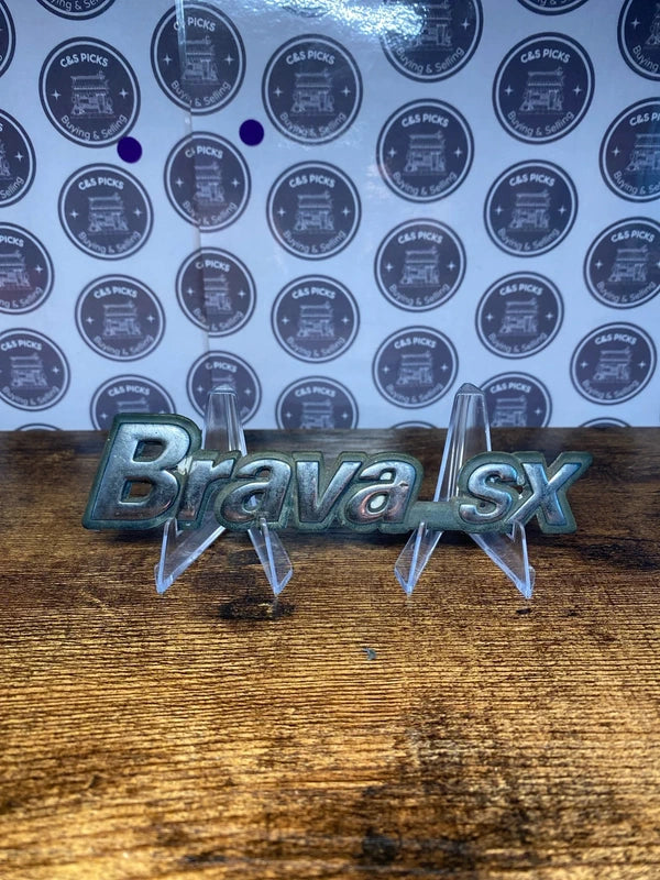 Original vintage Fiat Brava SX car badge emblem logo script collectible