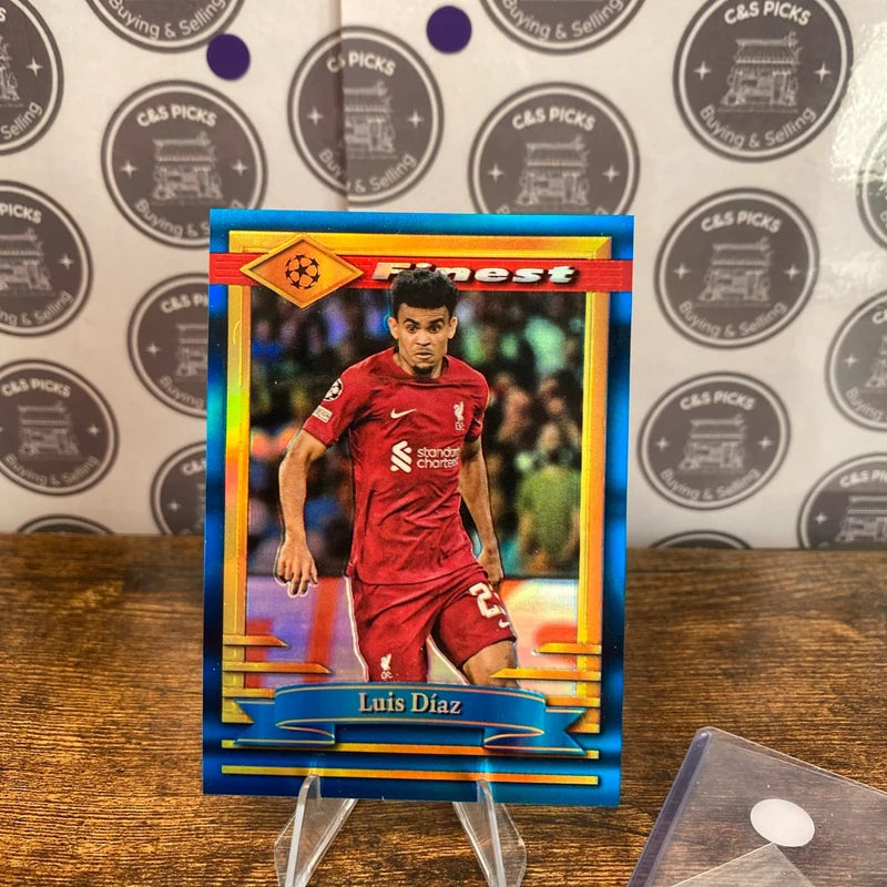 Luis Diaz /99 Blue - 2022-23 Topps Finest Flashbacks - Liverpool FC / Bayern