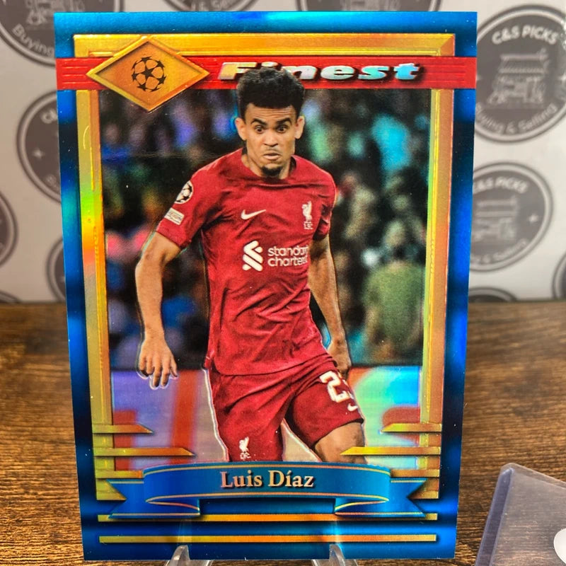 Luis Diaz /99 Blue - 2022-23 Topps Finest Flashbacks - Liverpool FC / Bayern