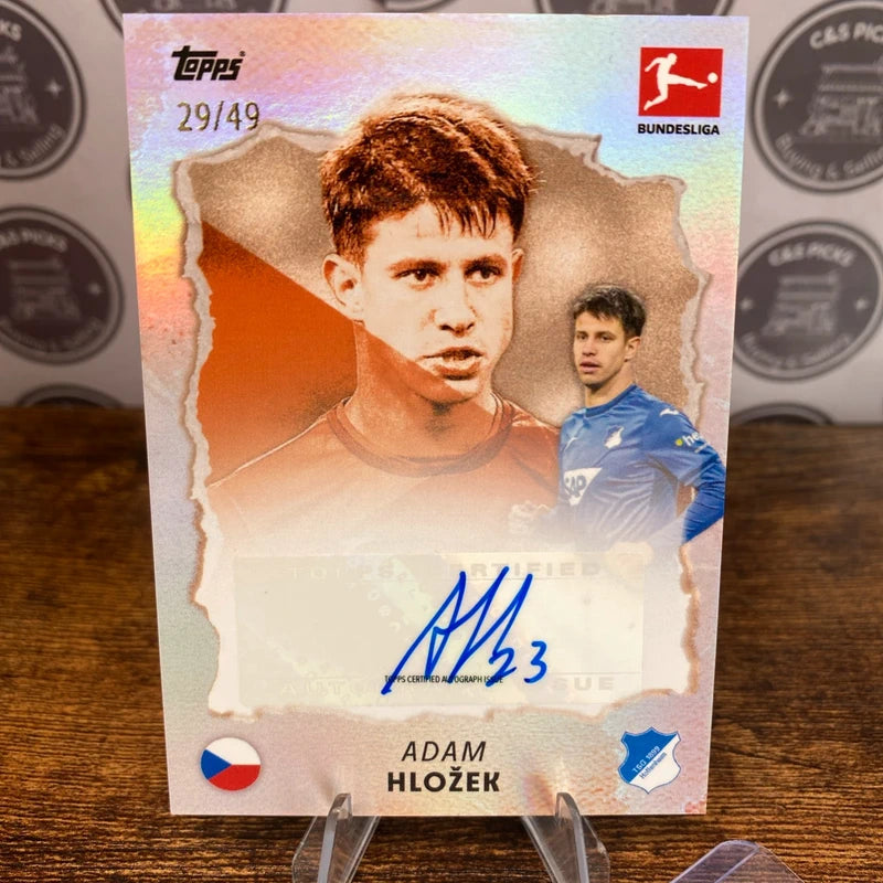 Adam Hlozek International Stars Auto /49 Hoffenheim Bundesliga Topps 2025 Signed