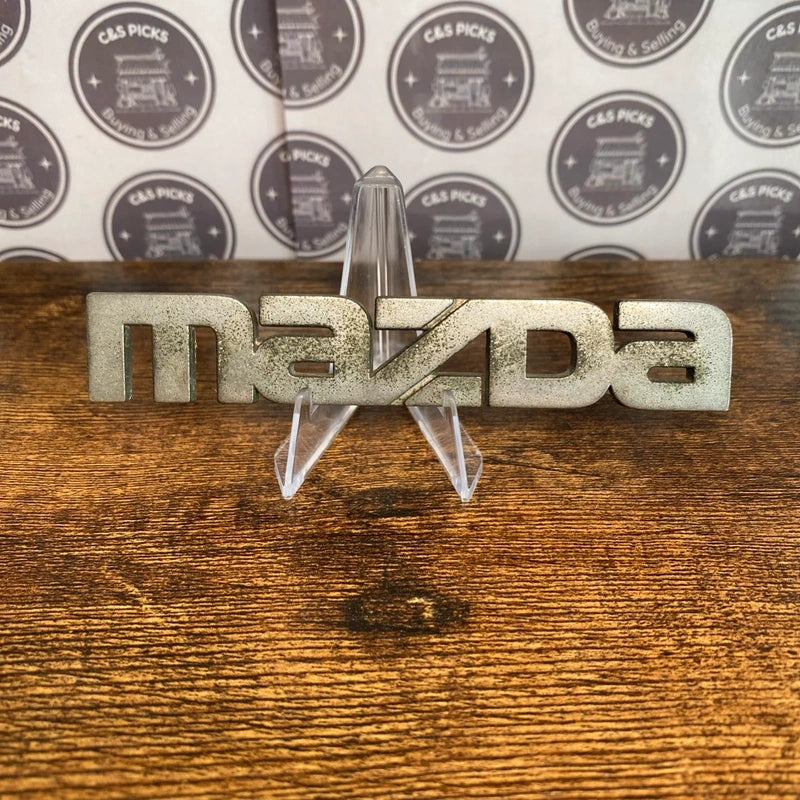 Original Mazda Car Badge Emblem Logo Script Lettering Rear Collectible