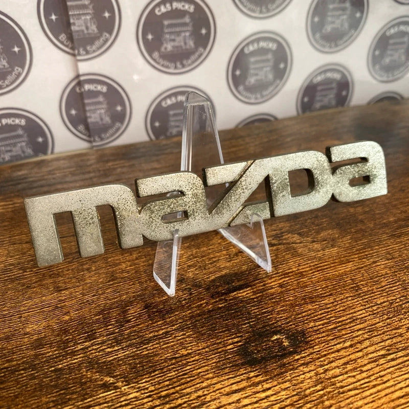 Original Mazda Car Badge Emblem Logo Script Lettering Rear Collectible