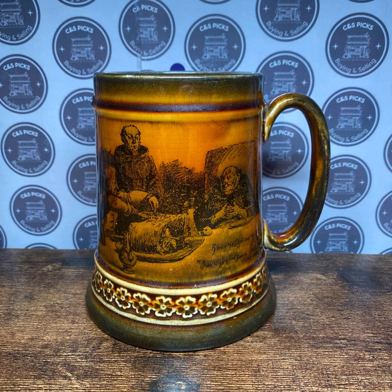 Ridgways “Coaching Days & Coaching Ways” Brown Lustre Mug England Vintage