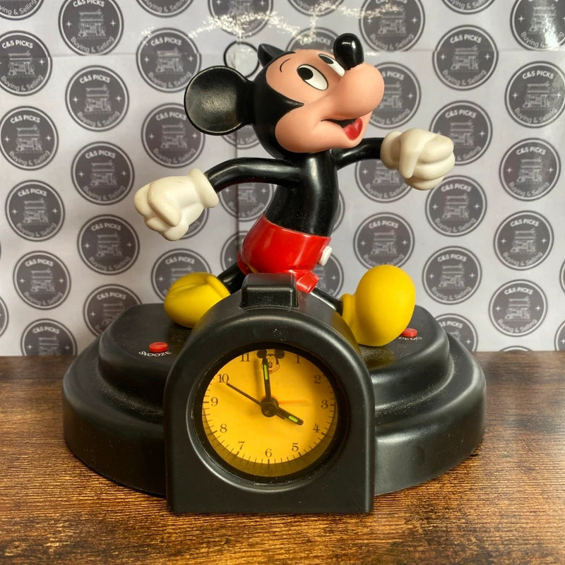 Vintage Disney Mickey Mouse Animated Alarm Clock 1997 Zeon Collectible toys