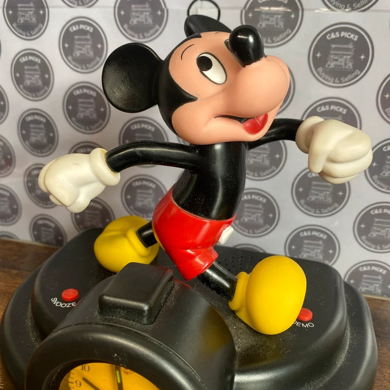 Vintage Disney Mickey Mouse Animated Alarm Clock 1997 Zeon Collectible toys