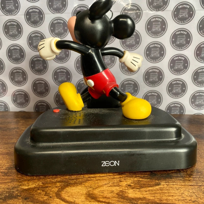 Vintage Disney Mickey Mouse Animated Alarm Clock 1997 Zeon Collectible toys