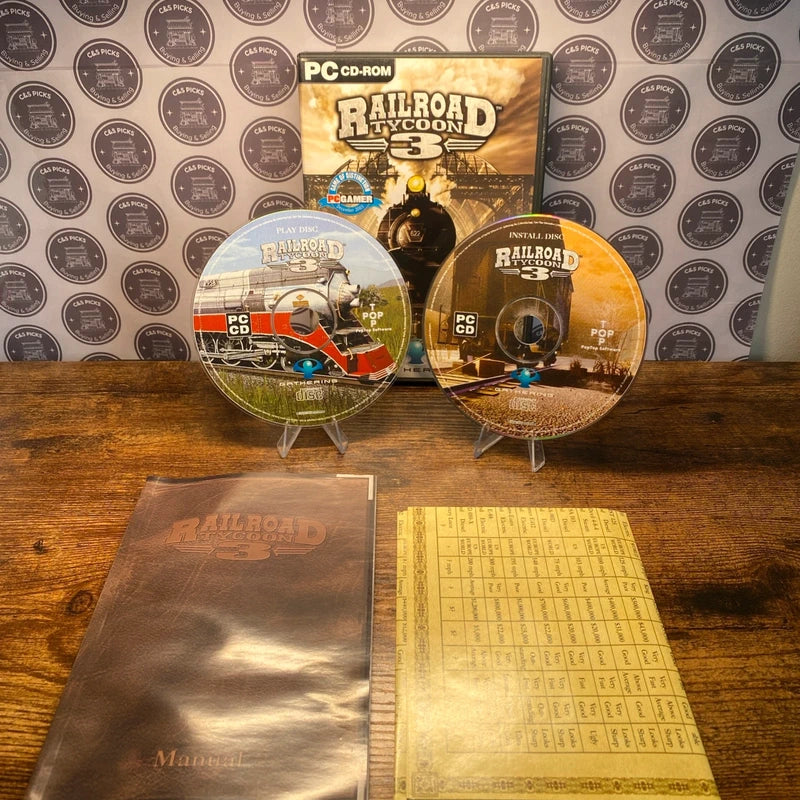 Railroad Tycoon 3 (PC CD) Box Version With Inserts / Manual 2 disk