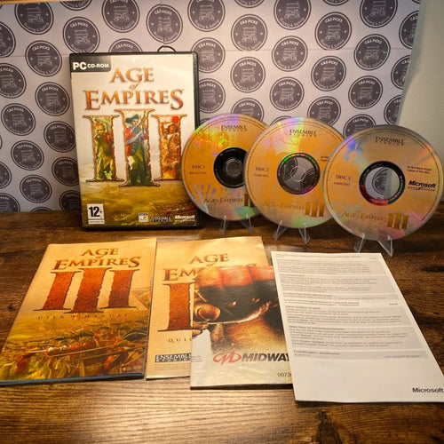 Age of Empires III 3 - PC CD - Microsoft (2002) - Complete 3-Disc UK Release