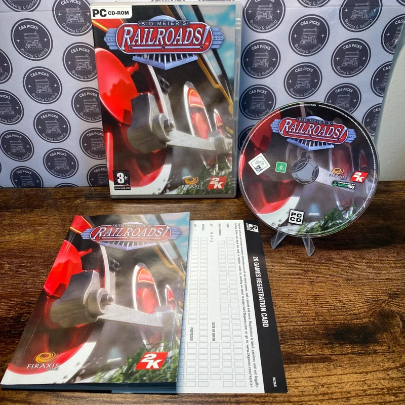 Sid Meier's Railroads (Windows PC) with manual - train strategy simulation game