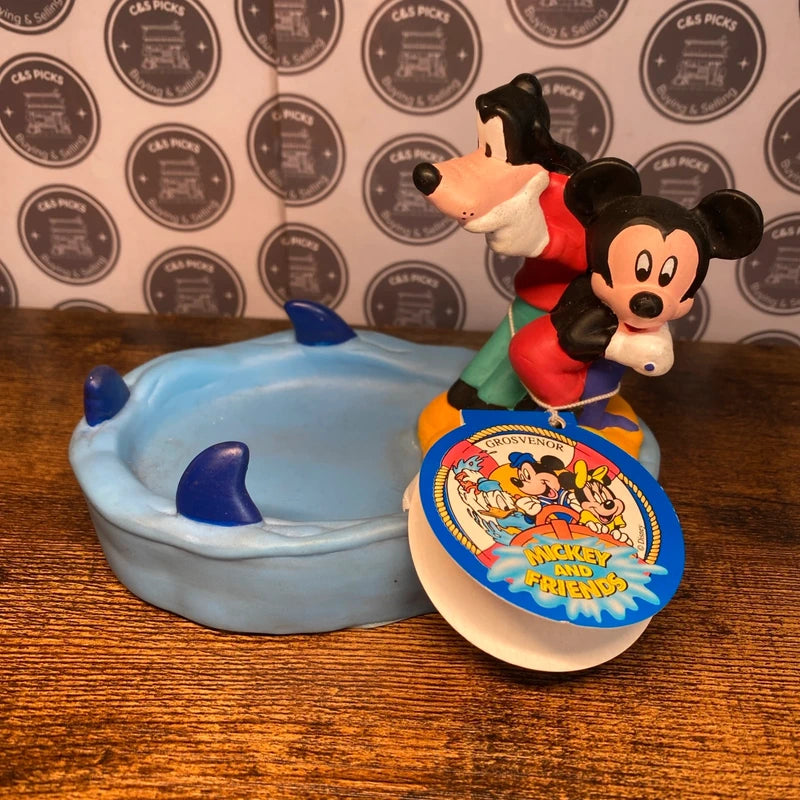 Disney Vintage 1970s Soap Dish Mickey Mouse & Goofy Grosvenor Good Condition