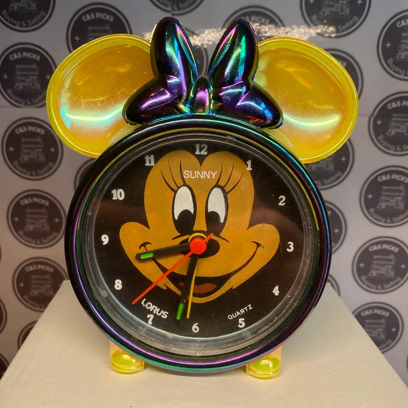 Vintage Mickey Mouse - Sunny Alarm Clock Lorus Quartz Collectible Spares / Repairs