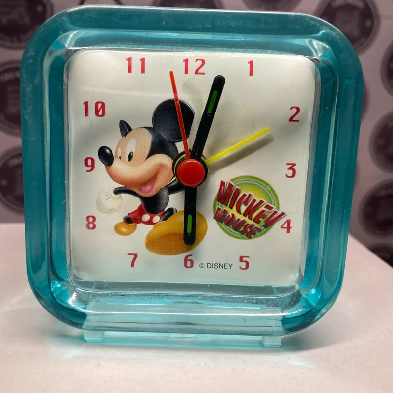 Vintage Disney Mickey Mouse Travel Desk Clock Quartz Working Collectible Decor