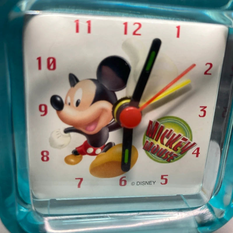 Vintage Disney Mickey Mouse Travel Desk Clock Quartz Working Collectible Decor