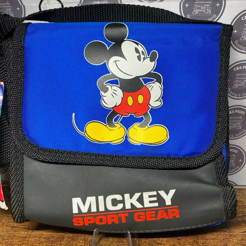 Vintage 90s Mickey Mouse Sport Gear Blue Fanny Pack Disney Waist Bag Y2K NOS