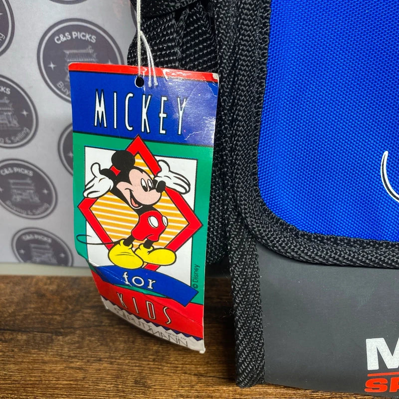 Vintage 90s Mickey Mouse Sport Gear Blue Fanny Pack Disney Waist Bag Y2K NOS